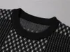 Suéter de diseñador Hombre para mujer Punto Cuello de cuervo Carta de moda para mujer Ropa de manga larga negra Jersey de gran tamaño Top azul A21