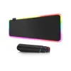 RGB oyun fare mat pad-büyük genişletilmiş LED mousepad 14 aydınlatma modu 2 parlaklık-kayma önleyici kauçuk taban ve su geçirmez kaplama