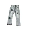 Designer Mens jeans Make old washed jeans straight trousers High street Letter prints for women men casual long style285a