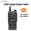 Walkie Talkie Zastone UV008 DMR DIGITA İki yönlü Radyo Çift Band 10W Zaman Yuvası -Talkie GPS 221108