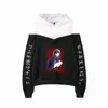 Men's Hoodies Higehiro Autumn Hooded Top Casual Long-sleeved Off-shoulder All-match Print Pattern Harajuku College Kawaii