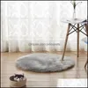 Tapijten imitatie wollen tapijt pluche woonkamer slaapkamer bont vloerkleed zacht rond ronde gebied tapijten bruiloft decor drop levering huizen tuin textiel dhd3i