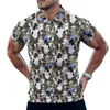 Men's Polos Wild Animal Casual T-Shirts Golden Glitter Print Polo Shirt Male Cool Summer Short Sleeve Custom Clothing Big Size