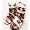 Scarpe casual speciali stivali da cervo di Natale per adulti Coral Velvet Stampato Stivali per interni Scarpe da yoga da uomo e da donna 2023