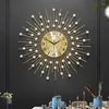 Orologi da parete Oro Grande Home Decor Design moderno Metal Silnet Orologi Decorazione soggiorno Zegar Scienny Gift