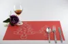 Table Mats 4pcs/lot High Quality Placemat Pvc Western Pad Dining Mat Jacquard Christmas Series JI 0818