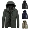 Men's Jackets 2022 Autumn Spring Mens Outerwear Breathable Hooded Business Casual Zipper Jacket Coat M-6XL