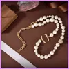 Pearl Necklace Ladies Gold Fashion Necklaces Designers Jewelry Womens Party Chains Necklace With Diamonds Accessories Gifts