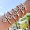Bracelets à maillons ZHINI Design réglable, chaîne de perles en or, pendentif Simple et charmant en forme de cœur pour femmes, bijoux de luxe en strass
