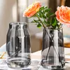 Vaser Nordic Glass Vase Hydroponics Cachepot For Flowers Home Living Room Decored Decor Glas Växter Tabell 221108