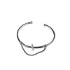 Pulseira xxixx 925 prata esterlina simples pulseiras cruzadas de moda jóias de geometria de alta qualidade Cadeia de luxo de luxo x-43