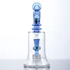 Nueva Matrix Perc Hookahs 7 pulgadas Bongs pequeños Sidecar Neck Hand Pipe 14 mm Joint Oil Dab Rigs 4 mm de espesor Pyrex Glass Bong Heady Glass Water Pipes con tazón WP2288