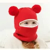 Шляпы шляпы Beanieskull Caps Baby Boy Girl Hape и шарф в одну зимнюю сгущение плюс бархатный лицо защита ушей вязаной кеп -кеп -малыш детей 221107