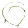 Hanger kettingen bulkprijs ketting ketting meerlagige groene lange kristallen kralen goudkleurketen voor vrouwen klassiek vintage accessoire