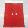 선물 랩 1pc 대형 크리스마스 가방 빨간 천 드로 스트링 포장 사탕 파우치 70x50cm
