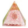 Dekorativa figurer Natural Stone Orgonite Pyramid Amethyst Peridot Healing Crystals Energy Reiki Chakra Generator Orgon Pyramide