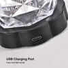 Nachtlichten Rose Shadow Desk Lamp Led Sfeer 16 Kleuren Crystal Light 3 Modi Touch Control voor slaapkamer woonkamer kerstcadeau