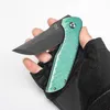 Mode vouwmes Hokkaido Aangepaste groene gepersonaliseerde Dragon Scale Titanium Hendle Black M390 Blade Outdoor Equipment Hunting Tools Perfect Pocket EDC