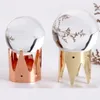 Decorative Figurines Quality Home Decoration Globe Magic Sphere Pography Lensball Stone Base Display Stand Crystal Ball Holder Collection