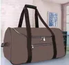 Mode Hommes Duffel Sacs Luxueux Femmes Voyage Pu Cuir Bagages Duffle Sac Noir Fleur Designer Sacs À Main Grande Capacité Sport 55 cm De Haut