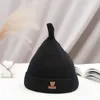 Caps Hats Beanieskull Caps vaste kleurbeer druppel vorm babymuts herfst winter warme peuter gebreide muts zacht dikke haak baby meisje jongen motorkap 221107