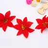 Decorative Flowers 10pcs 14cm Flannel Large Artificial Rose Flower Heads For Home Wedding Decoration Scrapbooking DIY Christmas Tree Silk