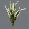 Flores decorativas 1pc Wheat Spike Lavender Setaria Planta artificial para casa de festas de casamento de ornamentos florais em casa