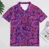 Мужские поло в красивой Paisley Print Casual футболки винтажный дизайн рубашка поло