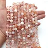 Beads ZHEN-D Natural Beautiful Cherry Agate Round DIY For Jewelry Charm Gemstone Handmade Necklace Bracelet Romantic Gift