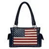 Вечерние сумки Celela American Pride Mudbag Soft Pu Кожаная сумка для плеч для женщин День независимости