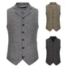 Men's Vests 2022 Men's V-neck Single-Breasted Lapel Vest