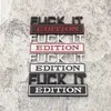 Fuckit Metal Car Sticker Party لصالح الزنك سبائك الخلفي