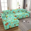 Stol täcker fjärilssoffa täcker l form chaise longue soffa elastiskt hörn för vardagsrum blommönster