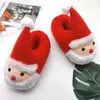 2022 new fashion Casual Cartoon Originality Santa Claus Cotton Plush Toy Couple Shoes Gift Indoor Thermal Home Slippers top quality