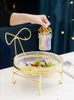 Dinnerware Sets Stainless Steel Fruit Fork With Storage Tank Set Tableware Rack Golden Cute Spoon Household Dessert Cake Home Decor