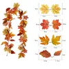 Flores decorativas 1pcs/175cm Plantas artificiais Maple Fake Leaf Vines Diy Garland Home Garden Halloween Ação de Graças da coroa de Natal