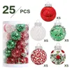 Party Decoration Christmas Ball Ornaments Round Tree Hanging Pendant With Storage Box