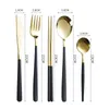 Ensembles de vaisselle Couvoirs en or Set Fork Knife Spoon 18/10 Tableneaux en acier inoxydable Ventes directes