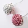 Décorations d'intérieur Voiture Boule Suspendue Voir Pendentif Bling Accessoires Strass Métal 3.5cm