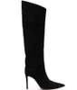 Frauen Stiefel Neue Stil Laufsteg Herbst Winter High Heel Spitze Ende Magische Farbe Patent Leder Knie Länge Große Größe Boot 07091011