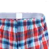 Onderbroek mannen boksers plaid hoge taille casual geweldige stiksels slip om te slapen