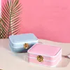 PU Leather Small Portable Travel Case Necklace Boxes Earring Ring Jewelry Organizers Display