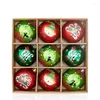 Украшение вечеринки красно-зеленый белый рождественский мяч сет
