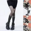 Knieschützer Gestrickte Damen Gothic Punk Rippen Harajuku Seitlicher Reißverschluss Einfarbige Stiefelsocken Student Hohe Fußabdeckung