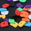 Keychains 32pcs Key Cap Tags Label ID Silicone Coding Color Identifier Cover 8 Colors Drop