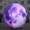 Personalized Large Purple Inflatable Moon Balloon Hanging/Ground Planet Air Blow Up LED Super Moon Ball For Concert And Night Club Decoration