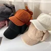 Berretti a sfera Protezione per le orecchie Cappello Lei Feng Donna Autunno Inverno Selvaggio Carino Berretto da baseball in lana di agnello Uomo Ispessimento Caldo Sci Volante