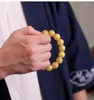 Strang Natur 13 mm Topas Gold Seide Jade Runde Perlen Armband Schmuck Geschenkgutschein