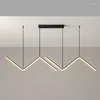 Lustres de lustre moderno lustre lustre para casa cozinha de sala de jantar tira criativa lâmpadas suspensas suspensas luminárias de luminária