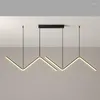 Lustres Moderne Led Lustre Lumière Pour La Maison Salon Salle À Manger Cuisine Bande Créative Suspension Suspension Lampes Luminaires